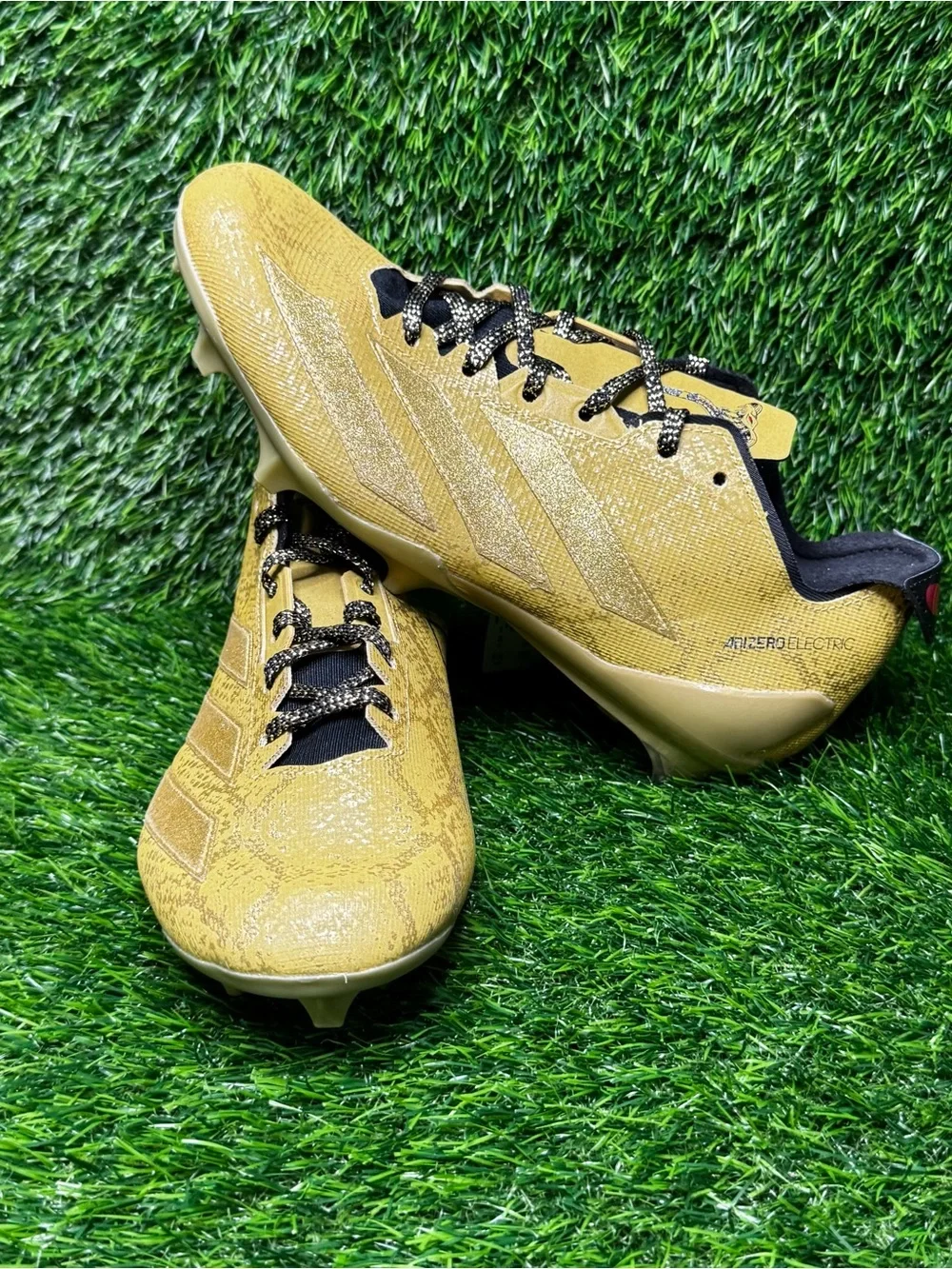 Size 8.5 - Mens Adidas Adizero Disney Jafar Electric Gold Football Cleats JP9953
